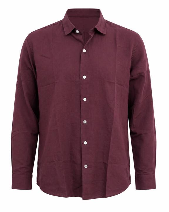 Crimson Burgundy – Long Sleeve Linen