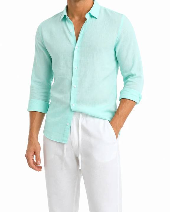 Powder Blue – Long Sleeve Linen