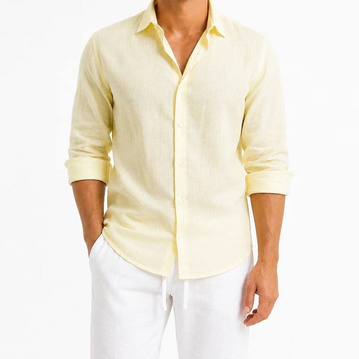 Island Yellow – Long Sleeve Linen