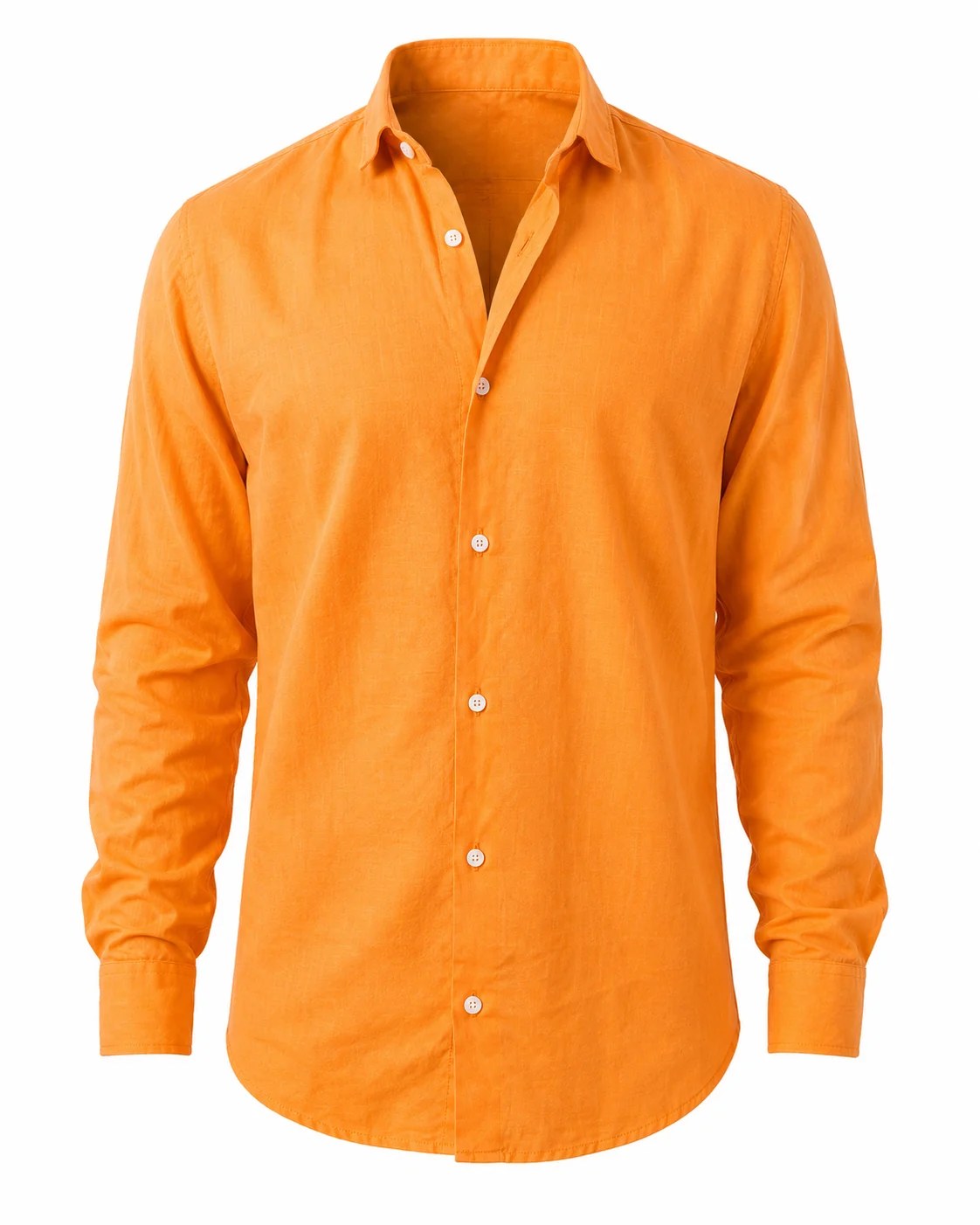 Tangerine Orange – Long Sleeve Linen