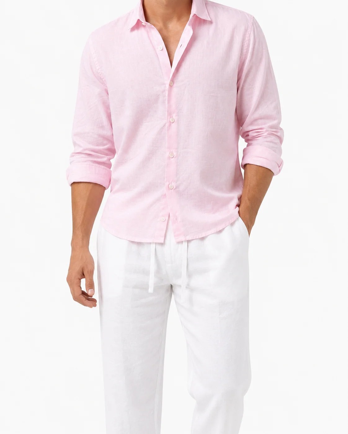 Blush Pink – Long Sleeve Linen