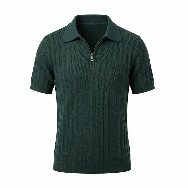 Emerald Green - Capri Zip Knit Polo