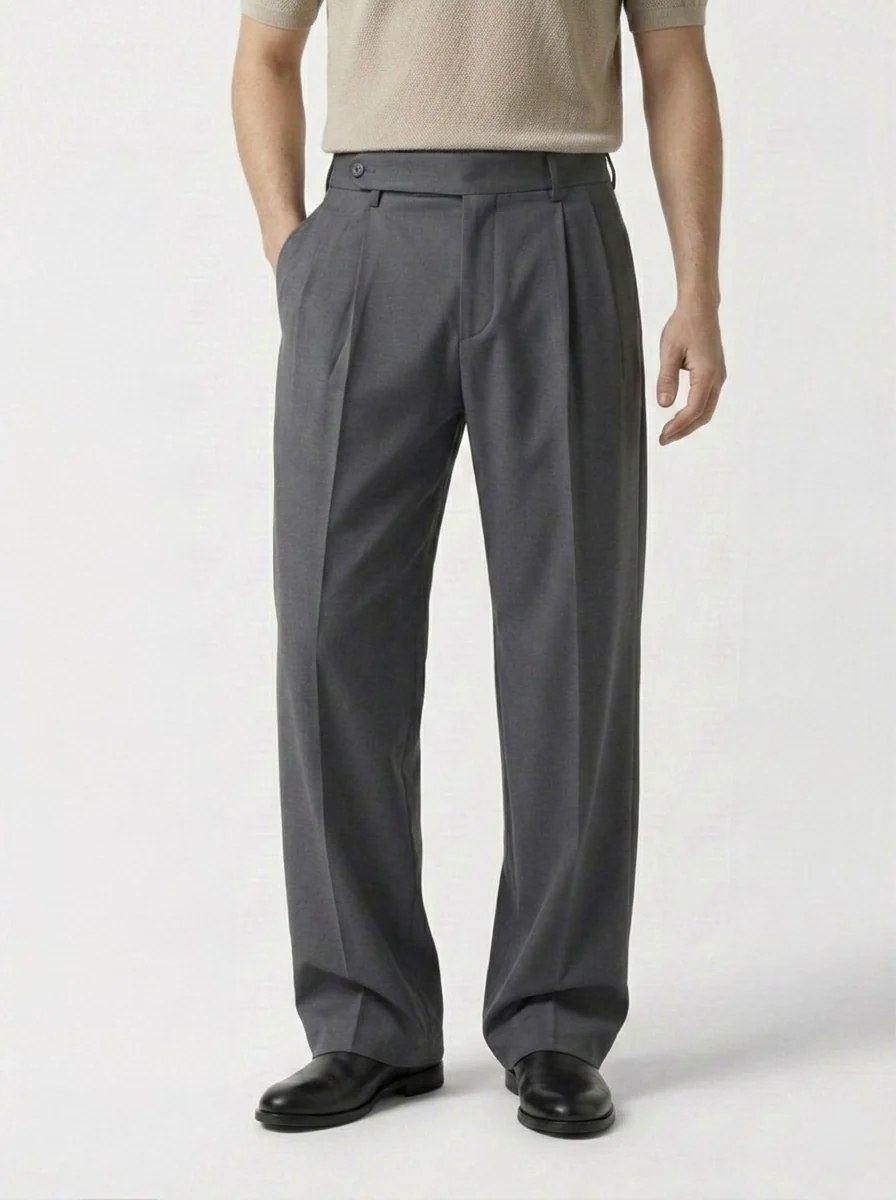 Graphite Grey - Italian Pleated Pants