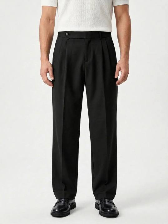 Midnight Black - Italian Pleated Pants
