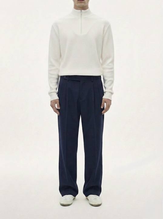 Deep Blue - Italian Pleated Pants