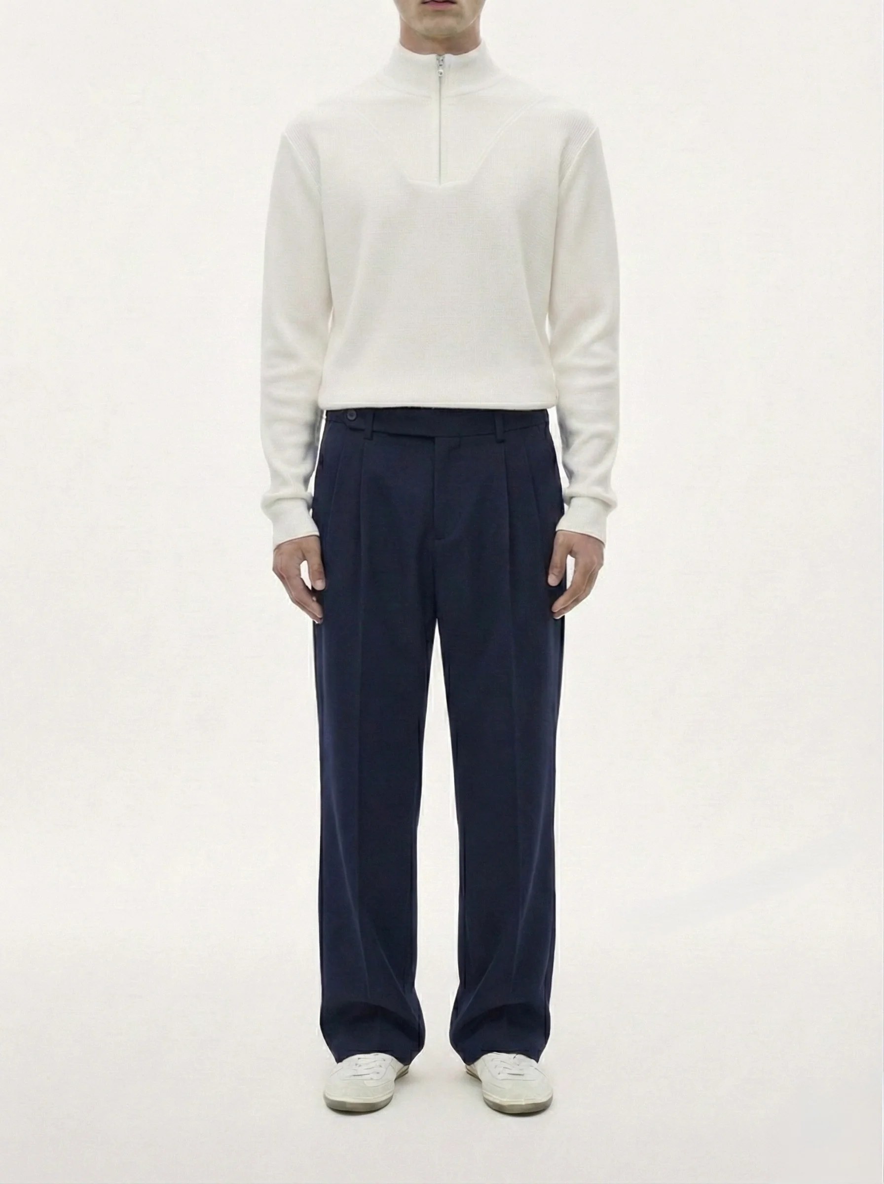 Deep Blue - Italian Pleated Pants