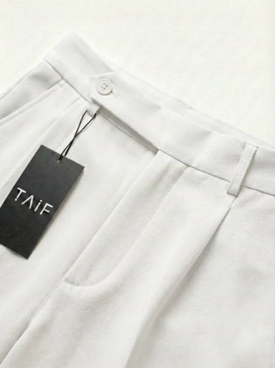 Pearl White - Italian Pleated Pants