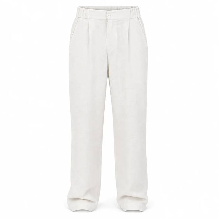 Premium Pearl White – Linen Pants