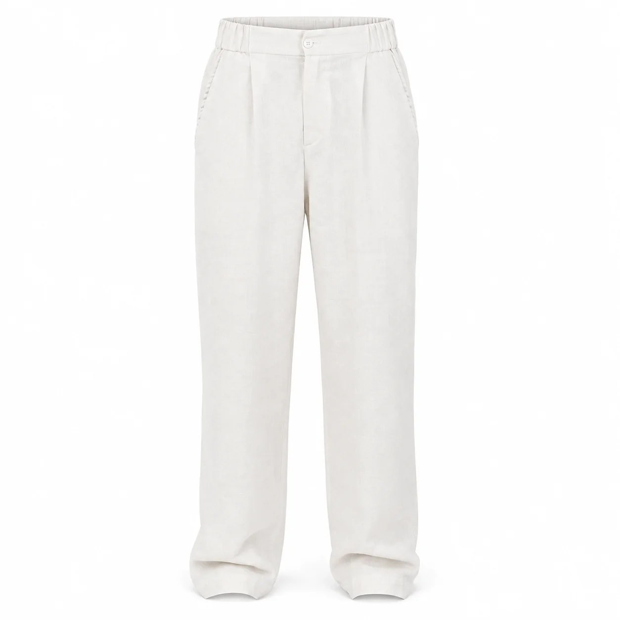 Premium Pearl White – Linen Pants