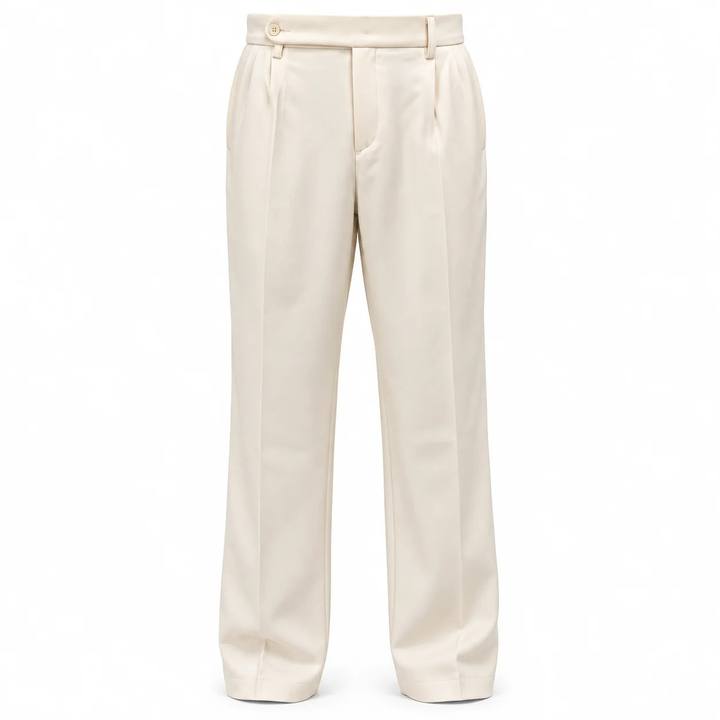 Creamy White - Italian Pleated Pants