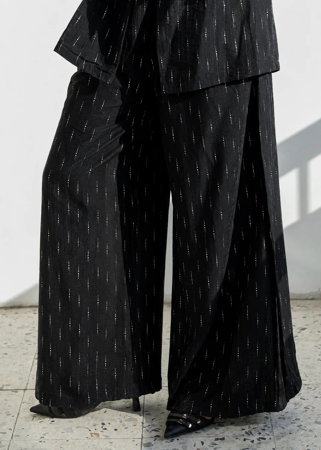 Starlight Shimmery Pants - Black