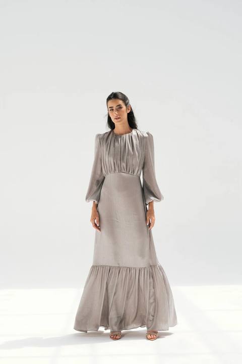 Pearl Sheen Dress - Grey