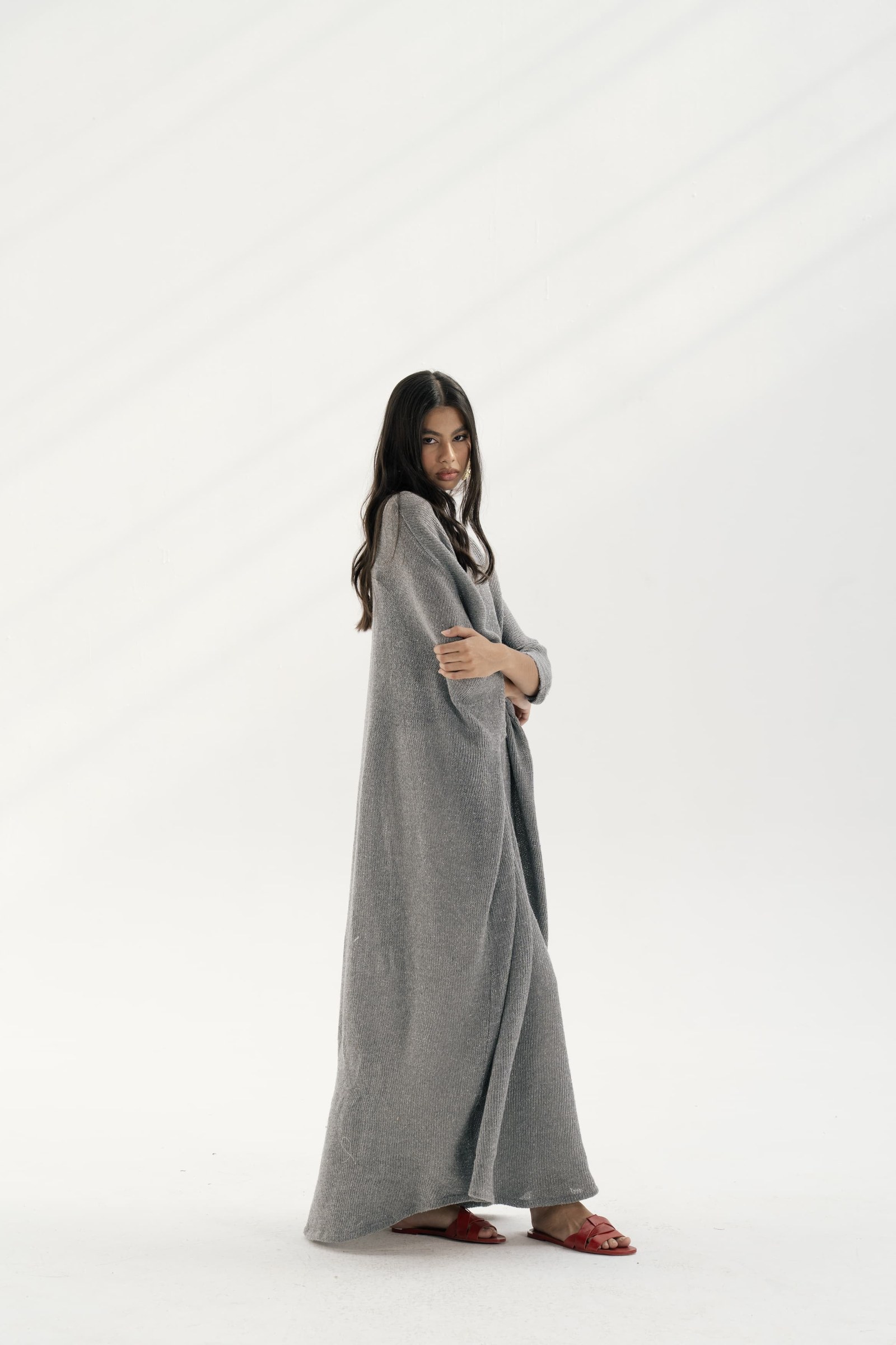 Butterfly Knit Dress - Grey