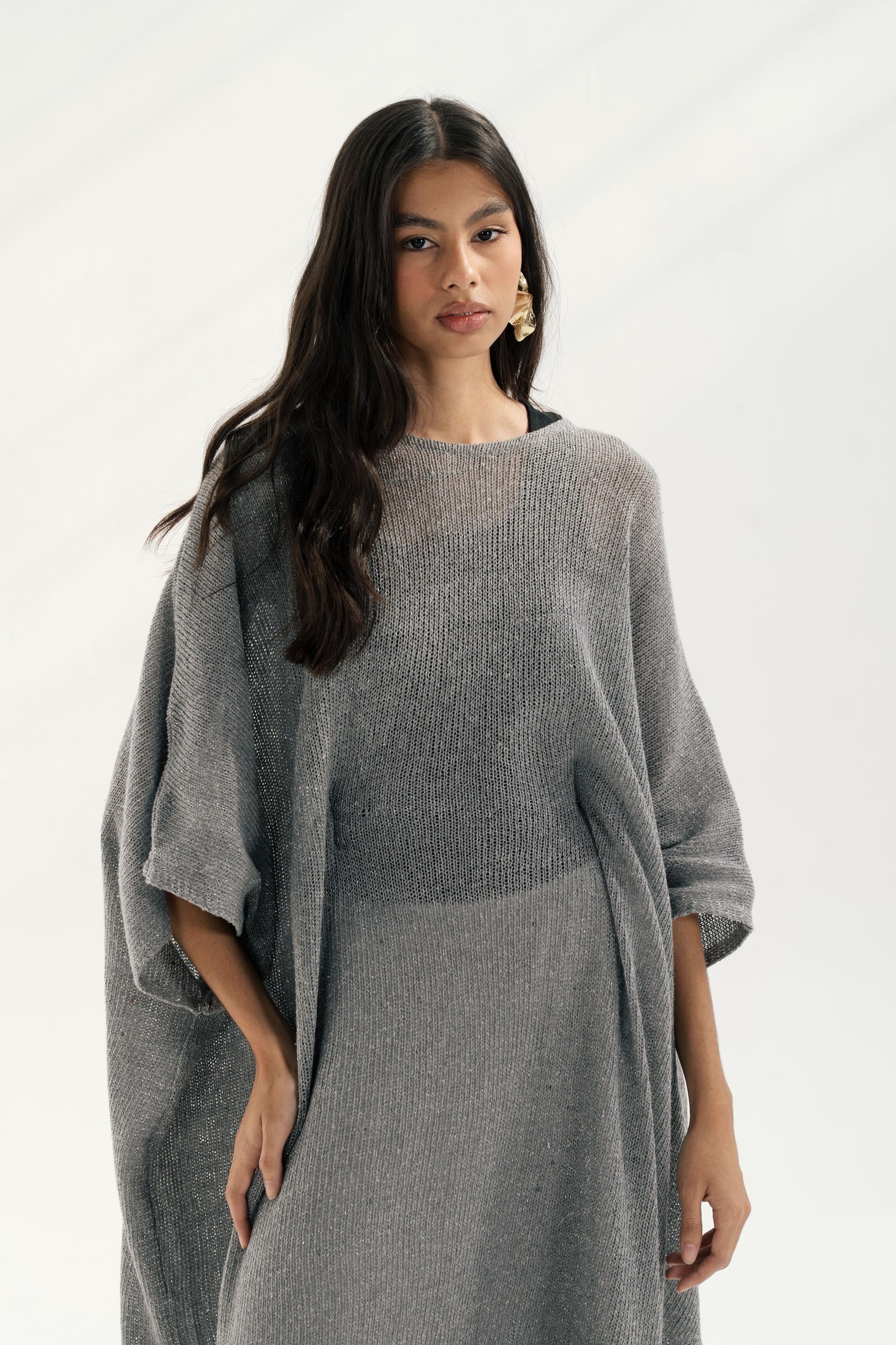 Butterfly Knit Dress - Grey
