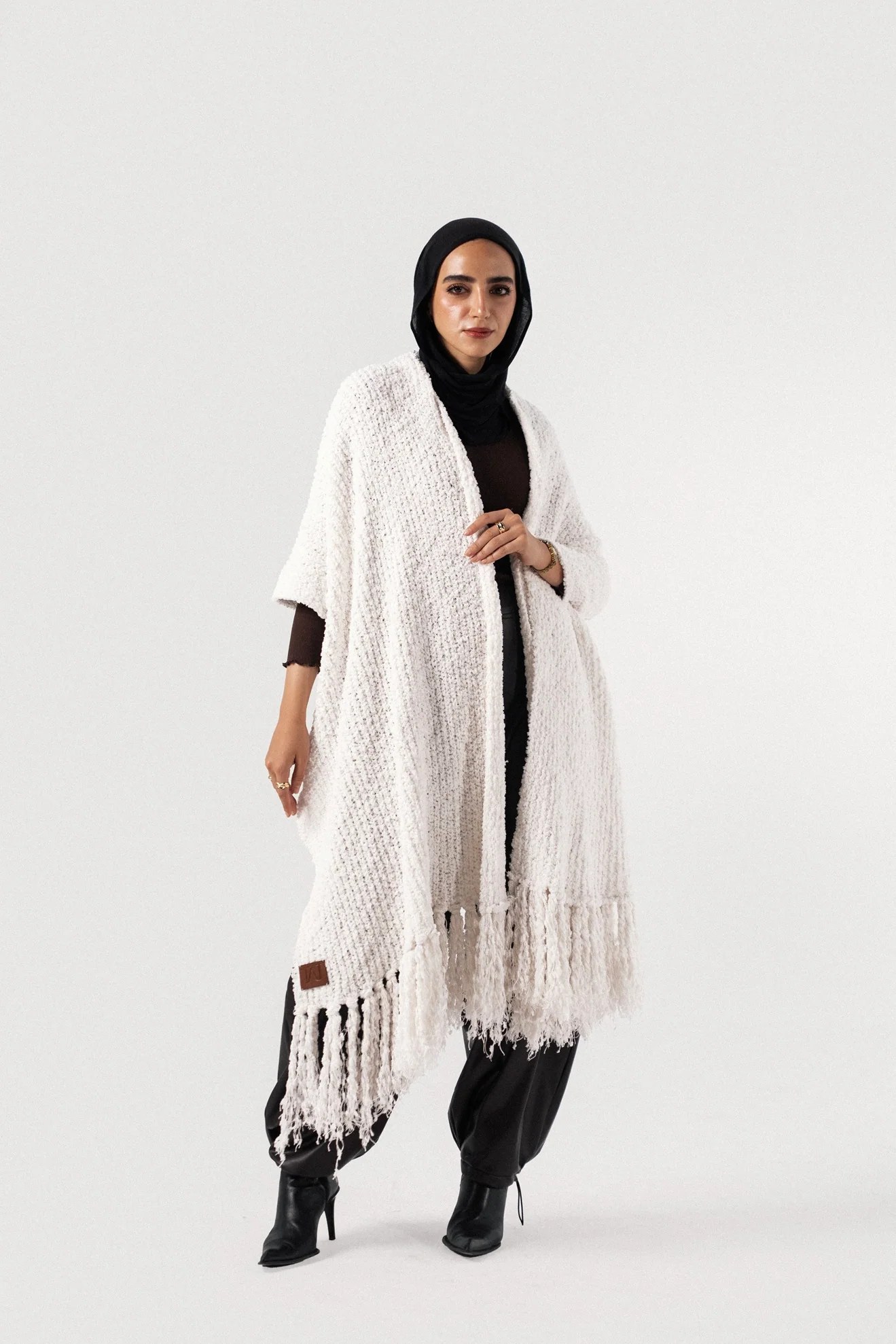 Bouclé Fringe Shawl