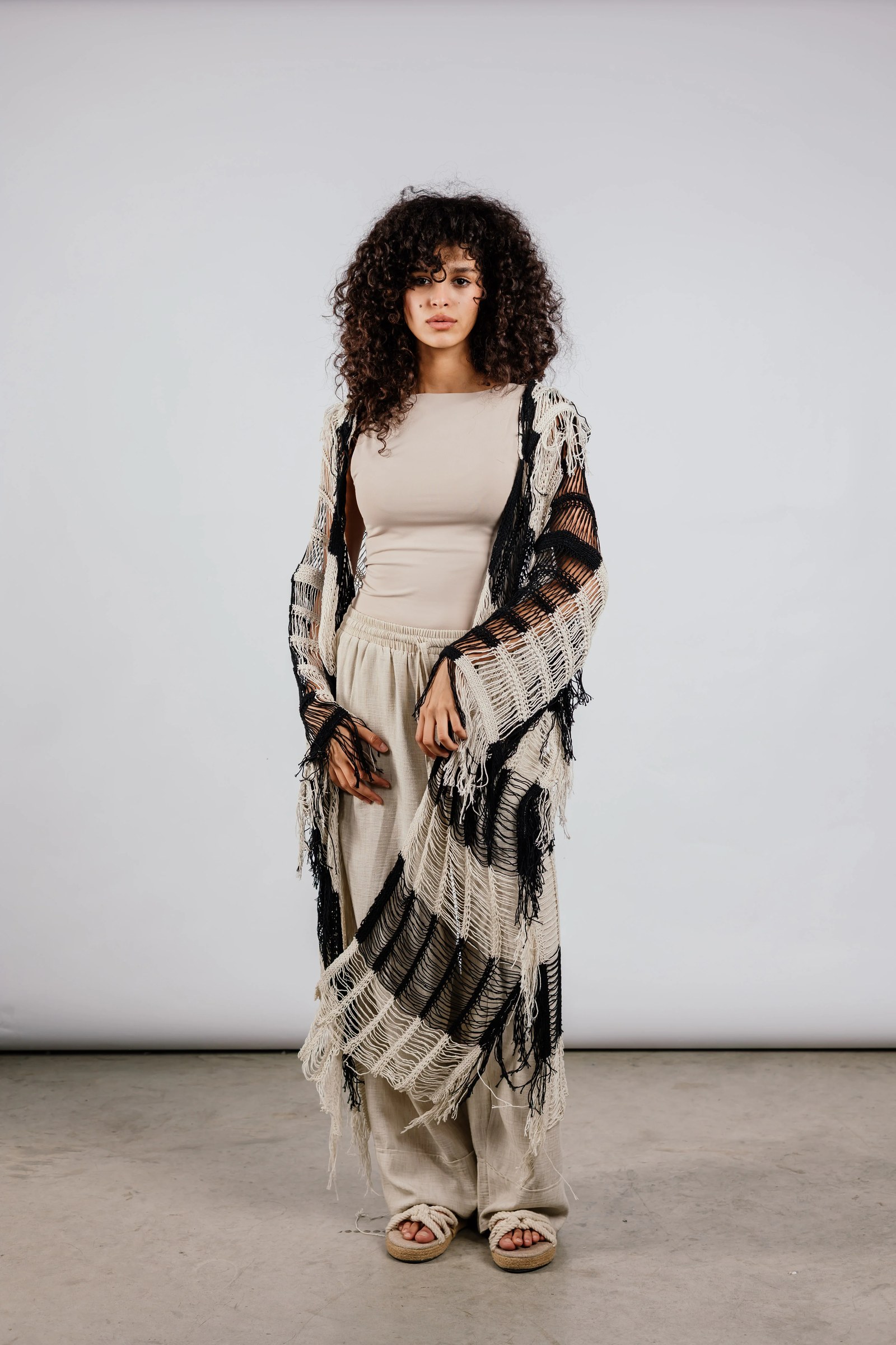 Serenity Handwoven Fringe Cardigan