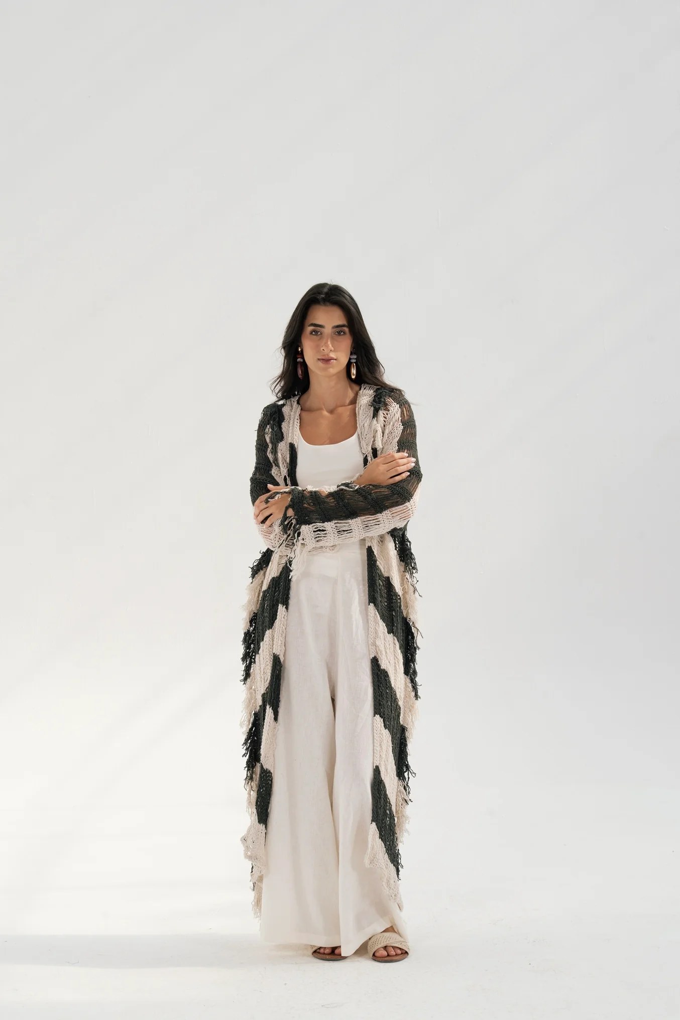 Serenity Handwoven Fringe Cardigan