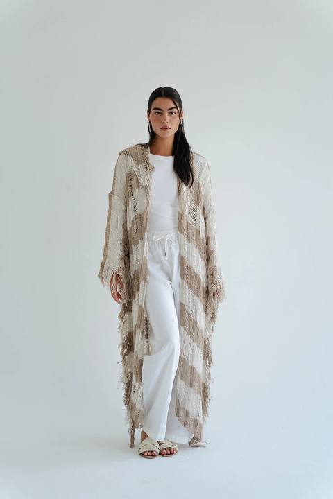 Serenity Handwoven Fringe Cardigan