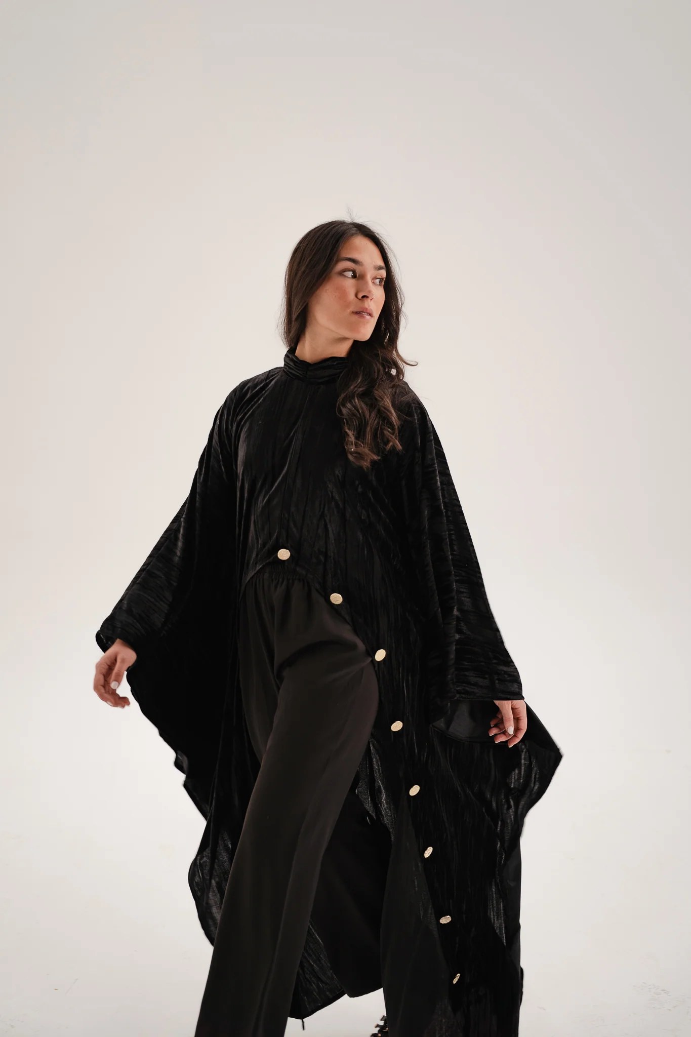 The Golden Button Velvet Top
