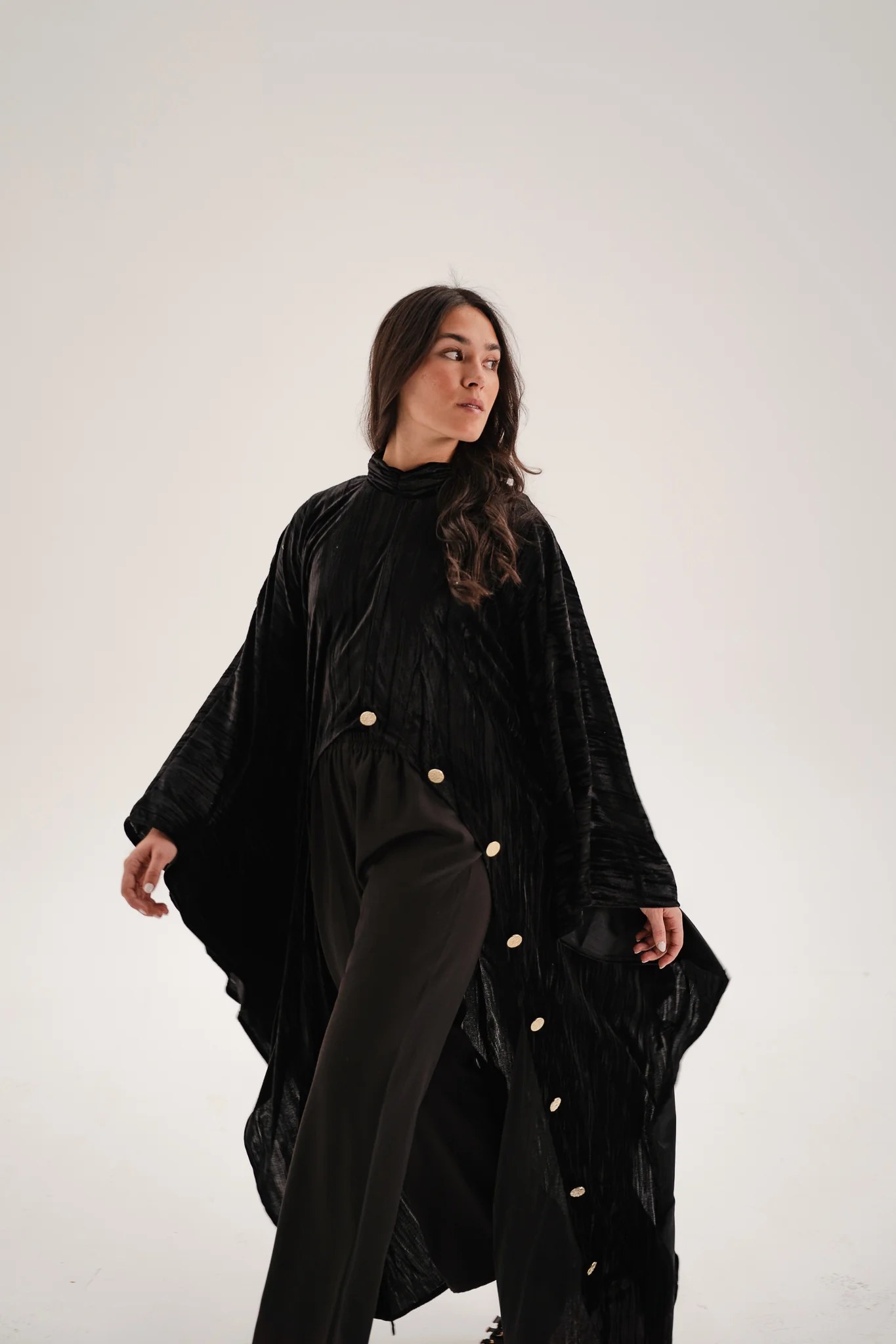 The Golden Button Velvet Top