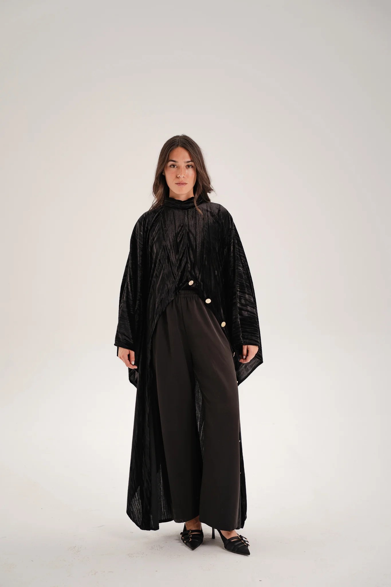 The Golden Button Velvet Top