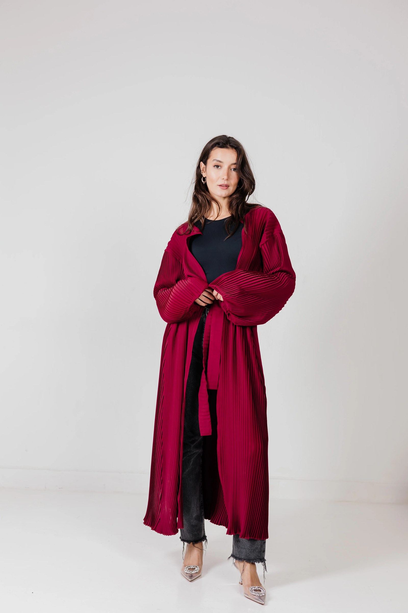 The Pleated Cardigan