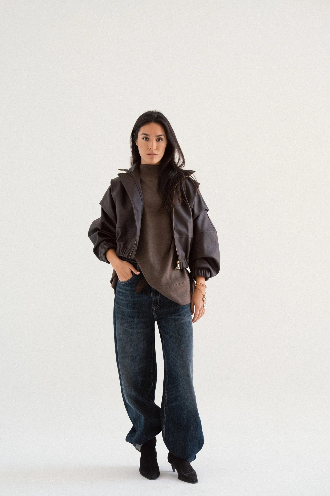 Leather Bomber Jacket