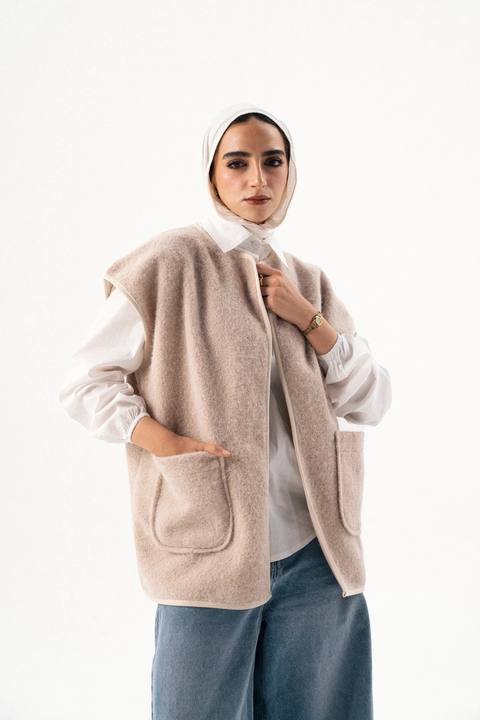 Textured Wool Gilet