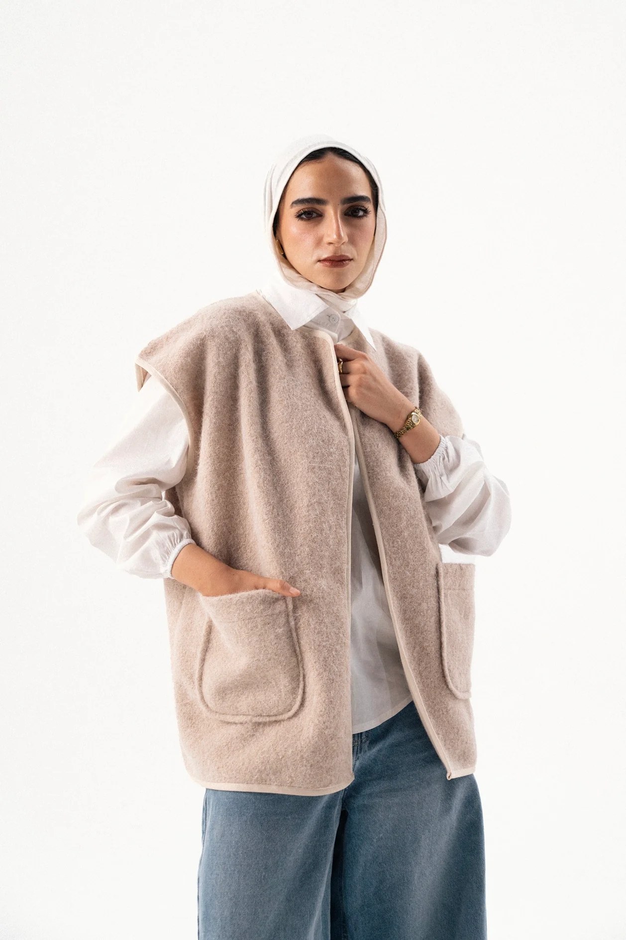 Textured Wool Gilet