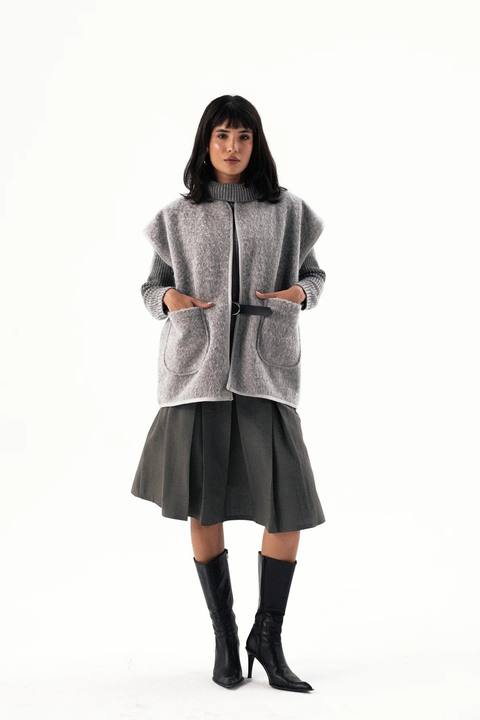 Textured Wool Gilet
