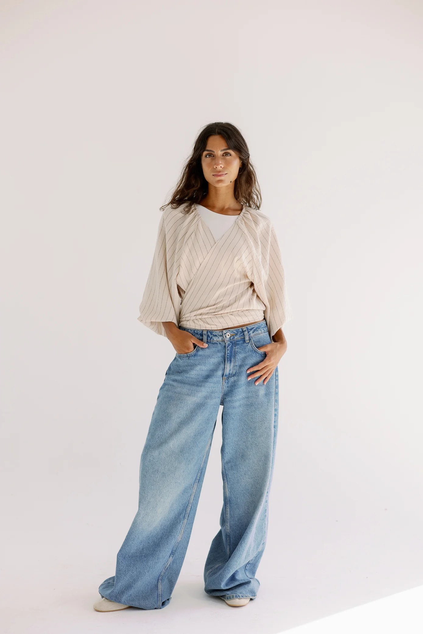 Pinstripe tie top