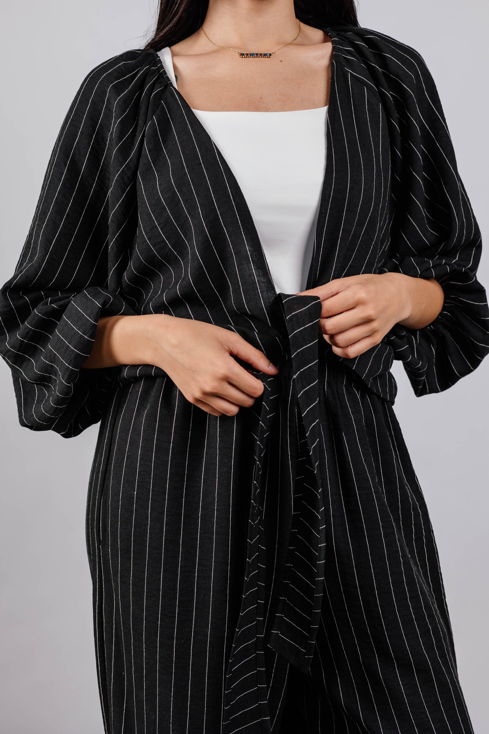 Pinstripe tie top