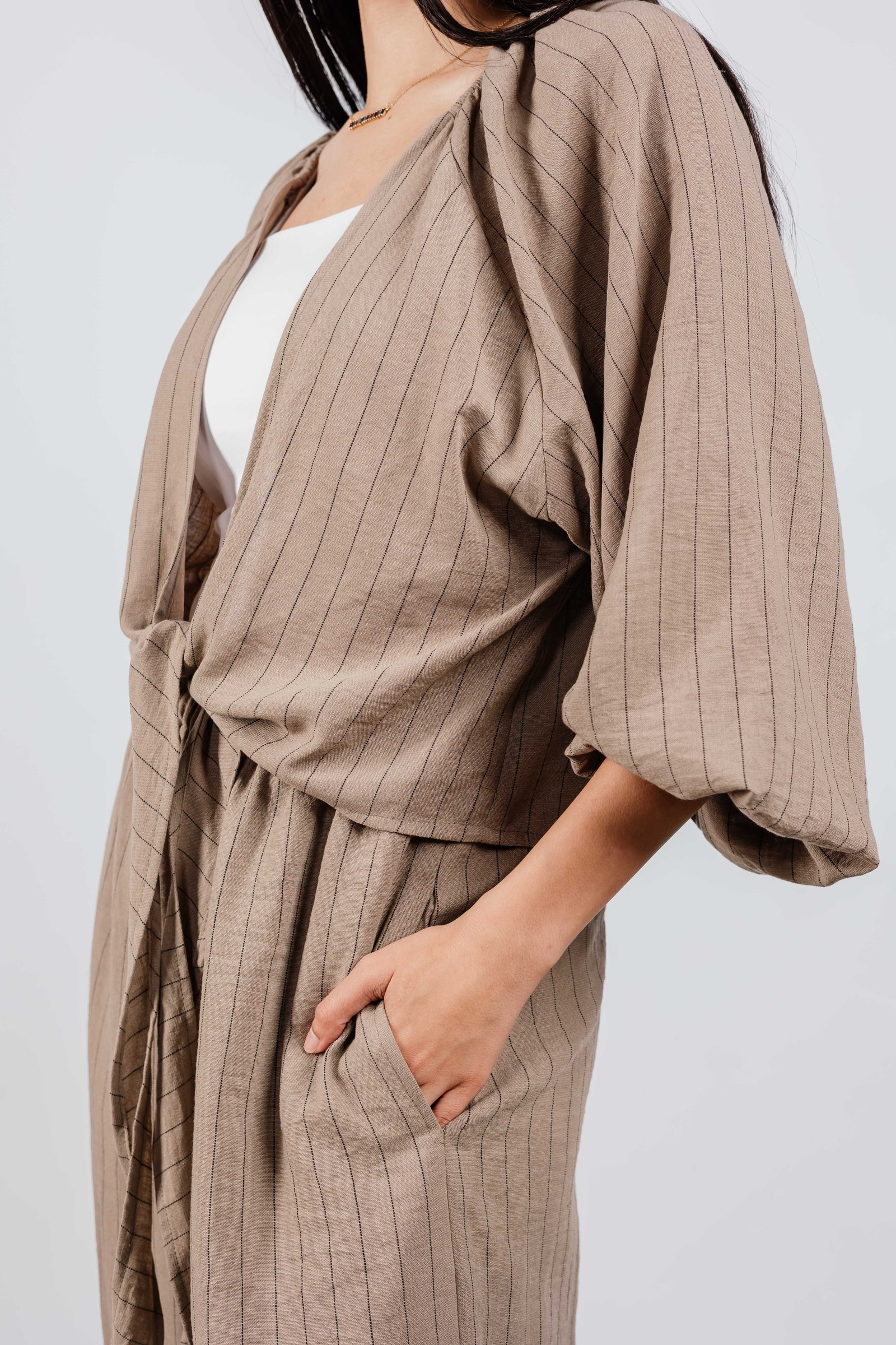 Pinstripe tie top