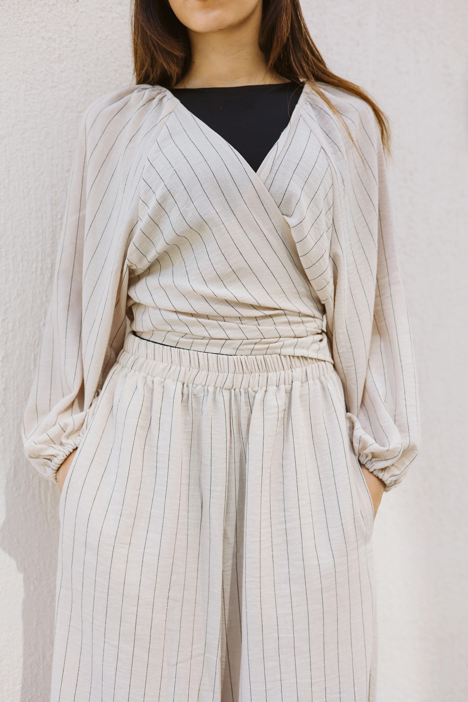 Pinstripe tie top