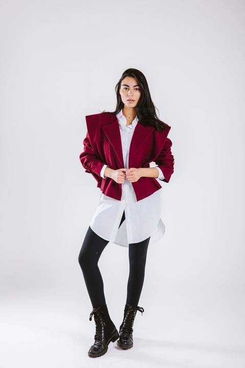 The Bold Wool Cropped Jacket