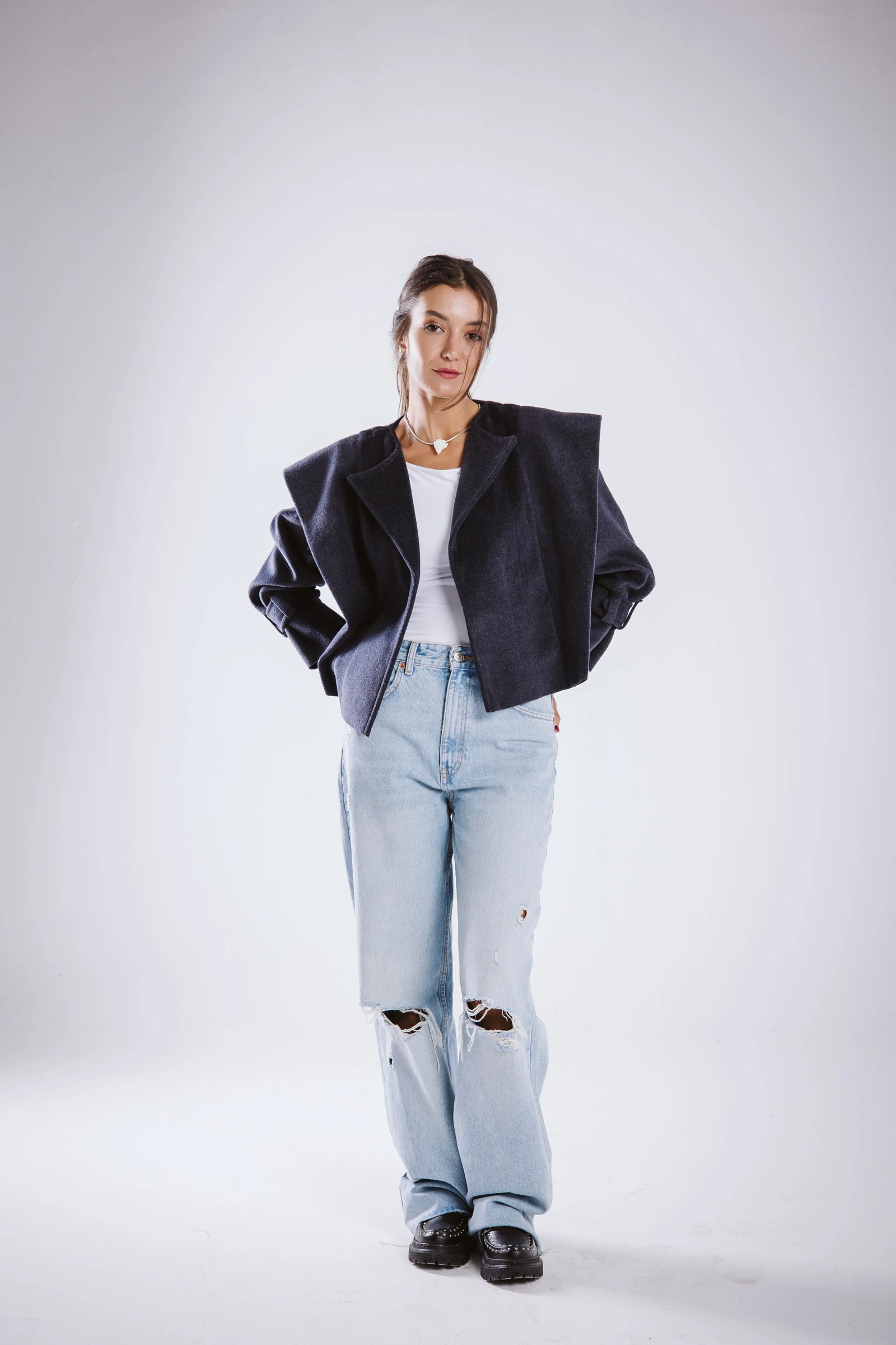 The Bold Wool Cropped Jacket