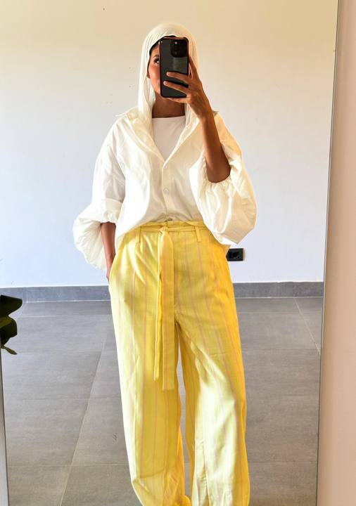 Fully lined Striped Pants