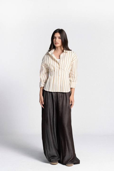 Signature Stripe Shirt - Beige