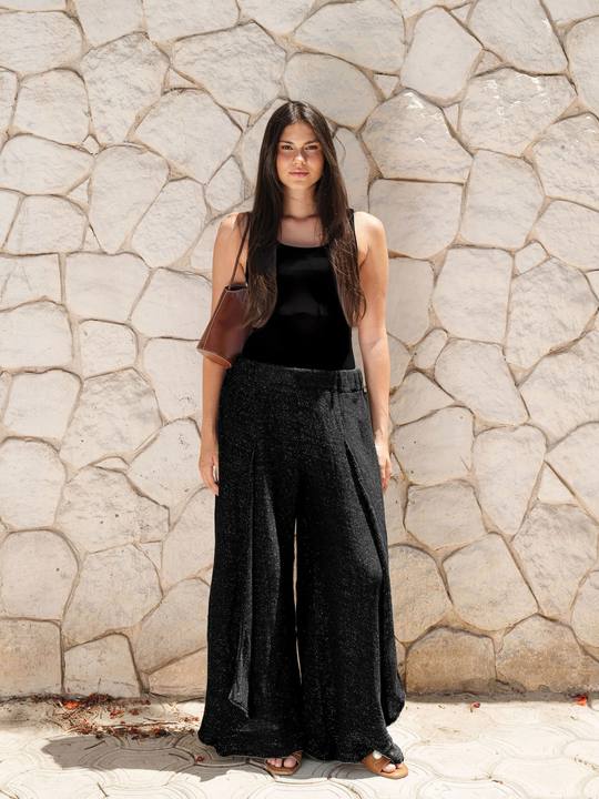 Glam Knit Pants - Black