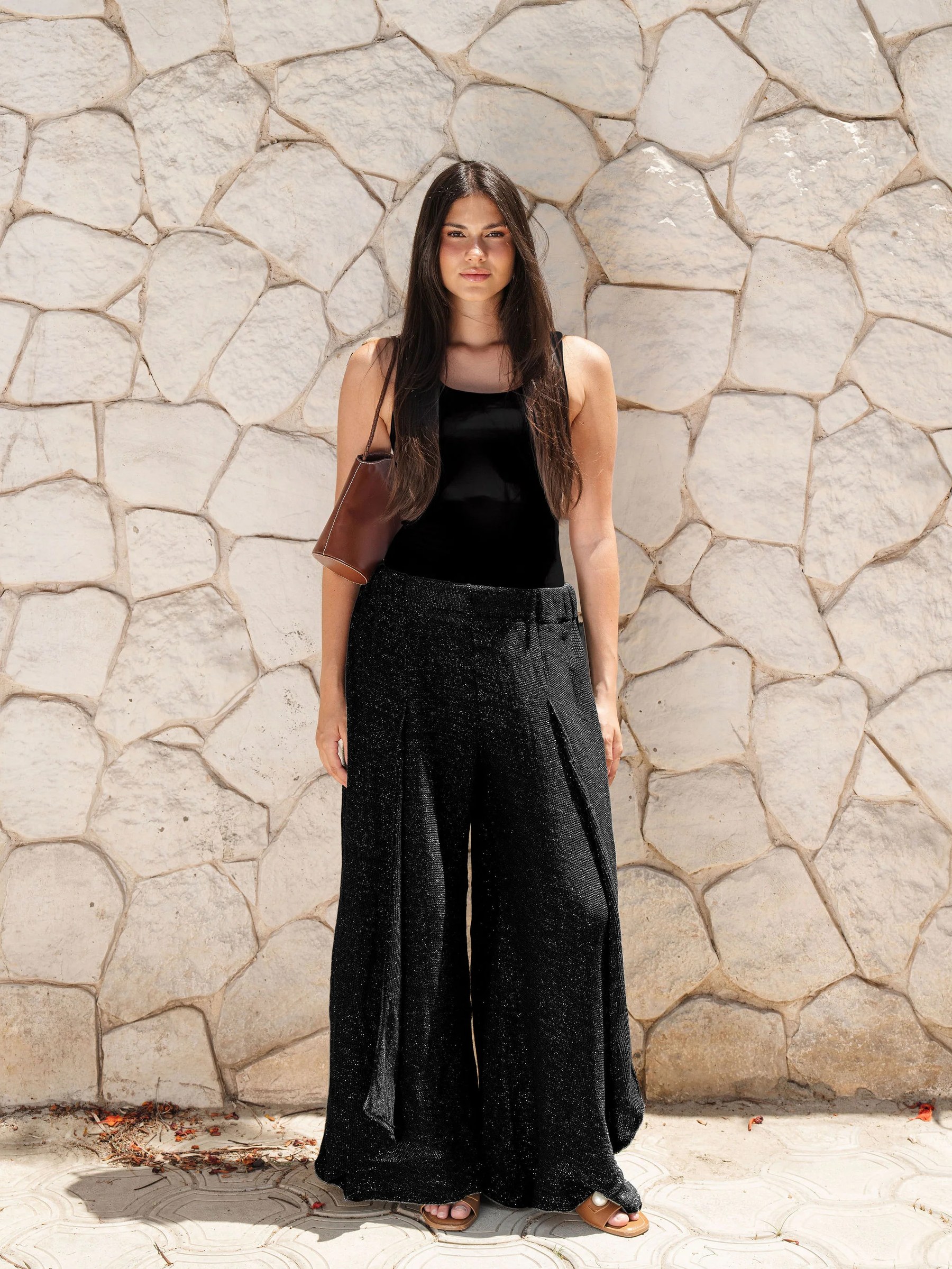 Glam Knit Pants - Black