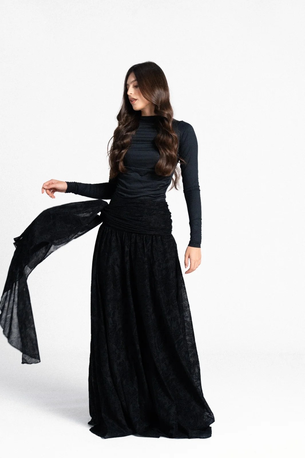 The Tulle Tie Skirt - Black