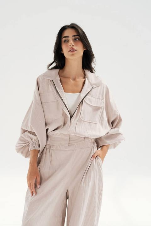 Shimmer Cargo Set - Beige