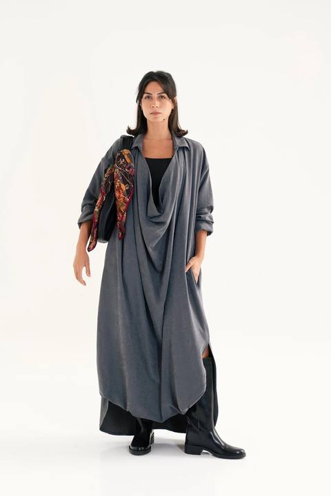 The Draped Balloon Dress