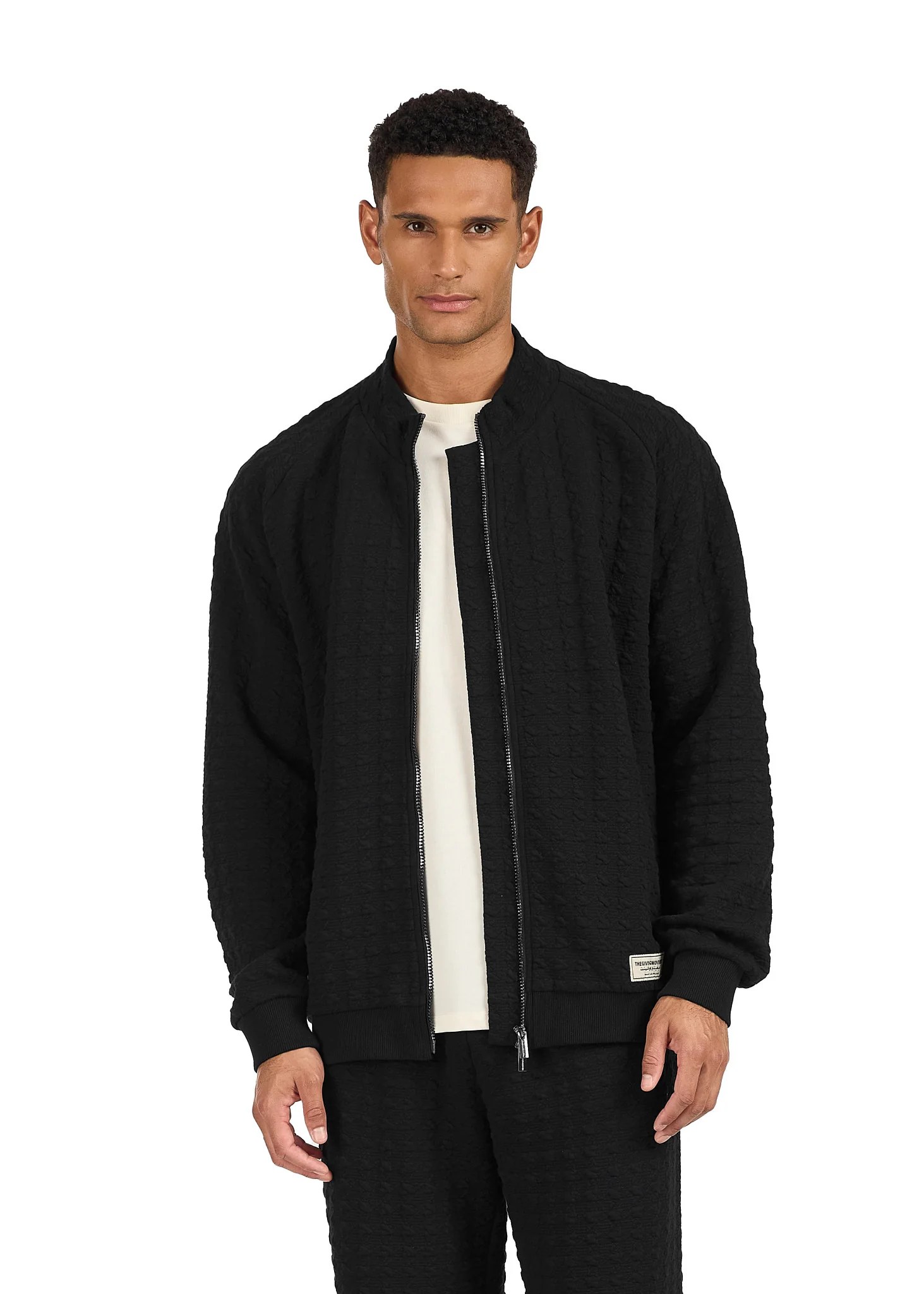 Jacquard Texture Zip Jacket