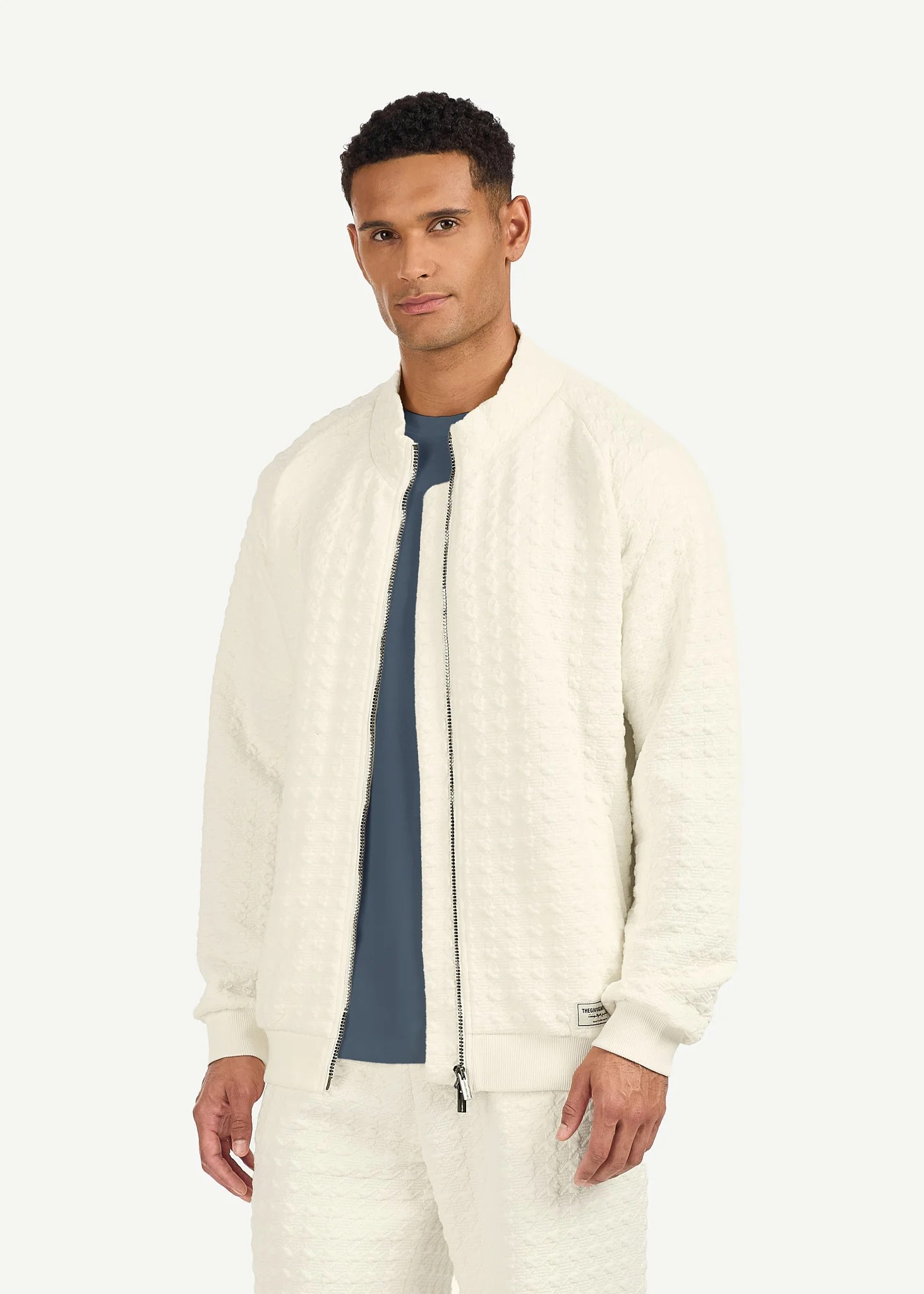 Jacquard Texture Zip Jacket