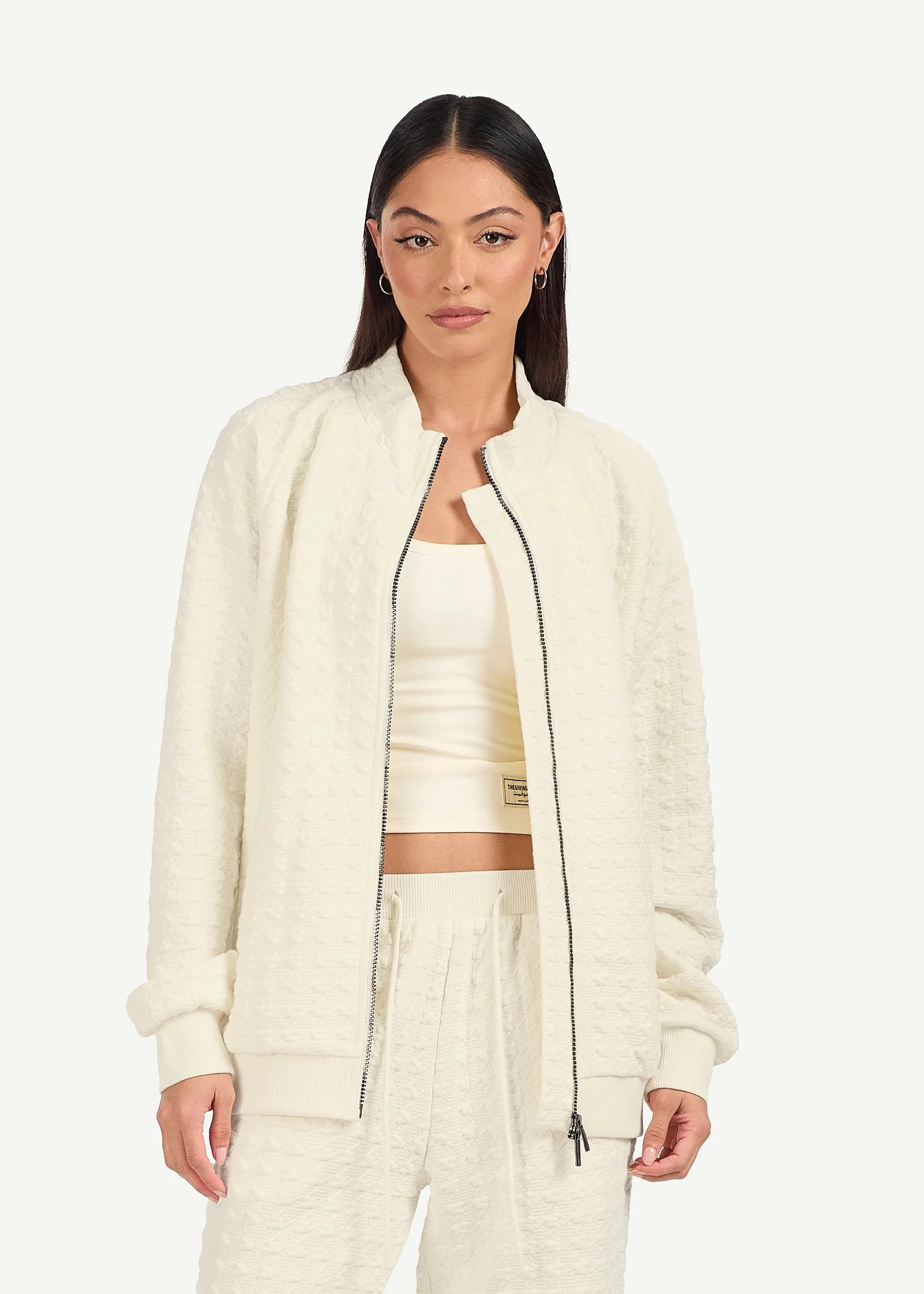 Jacquard Texture Zip Jacket