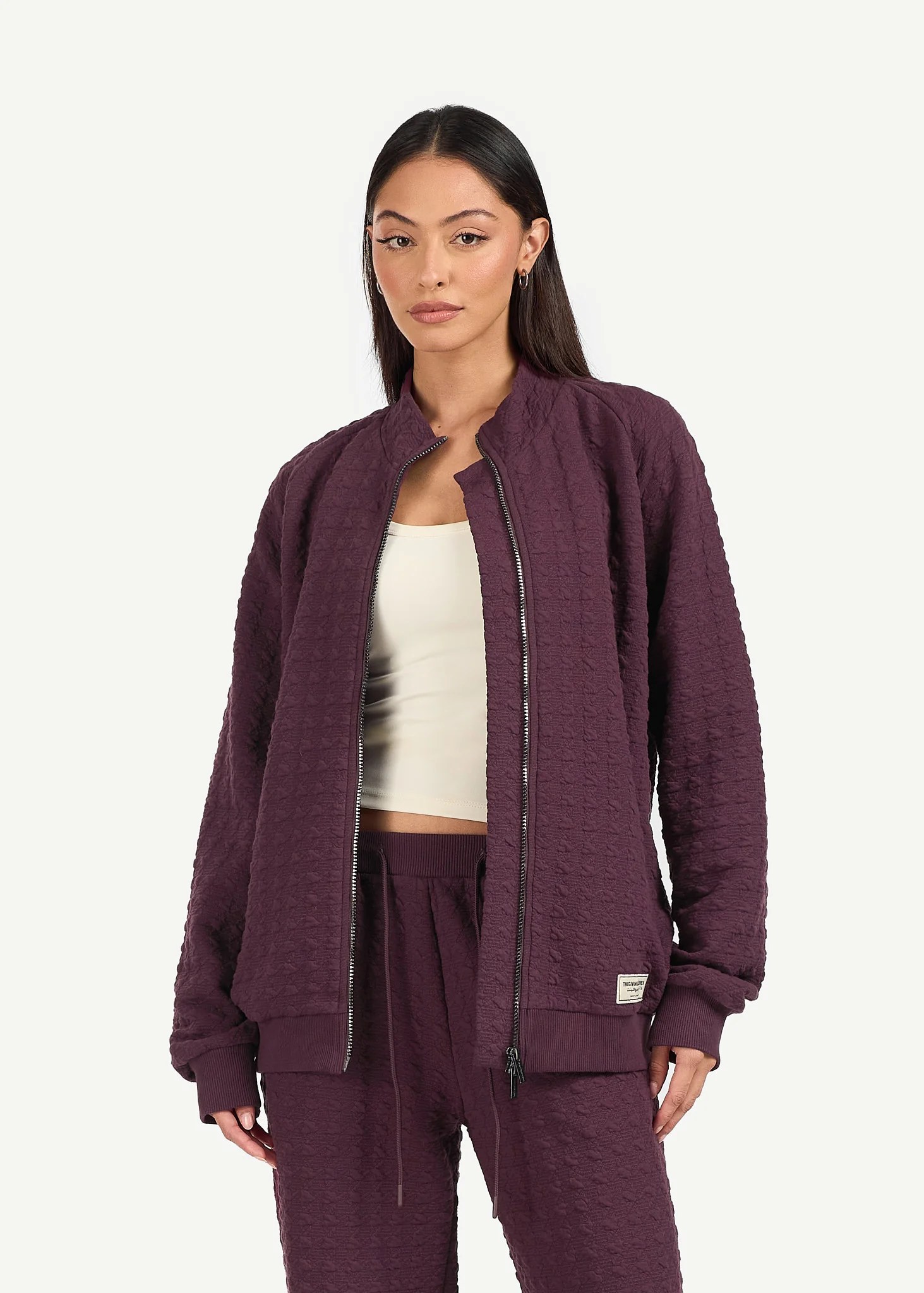 Jacquard Texture Zip Jacket