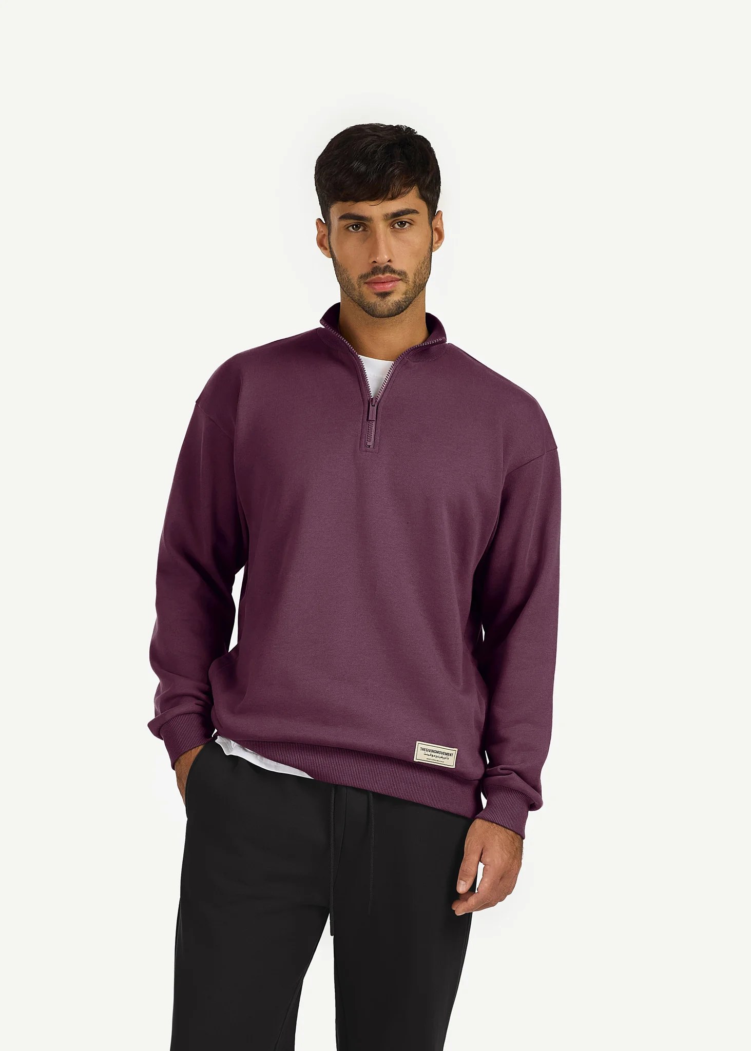 Oversized Half Zip Sweatshirt