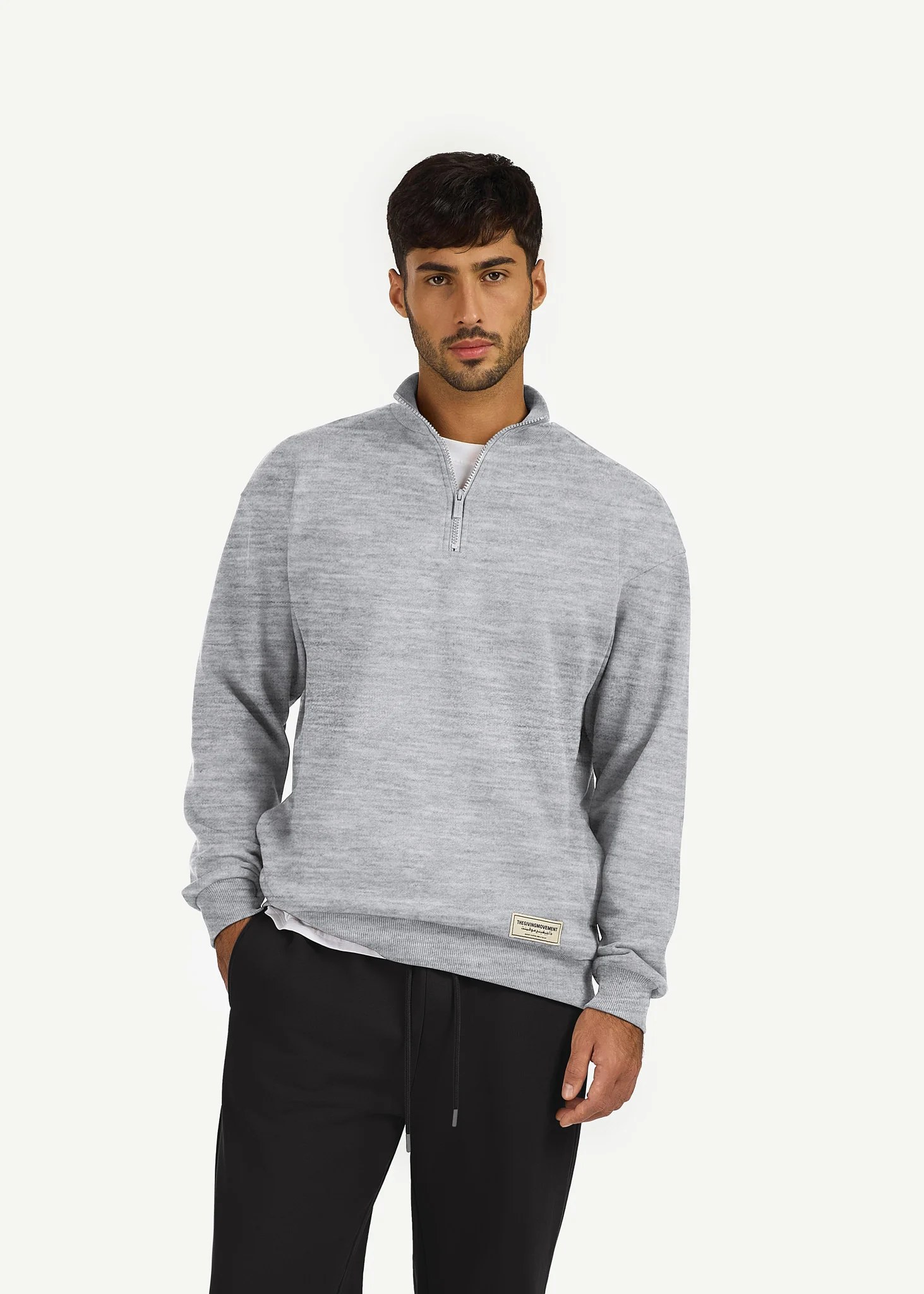 Oversized Half Zip Sweatshirt