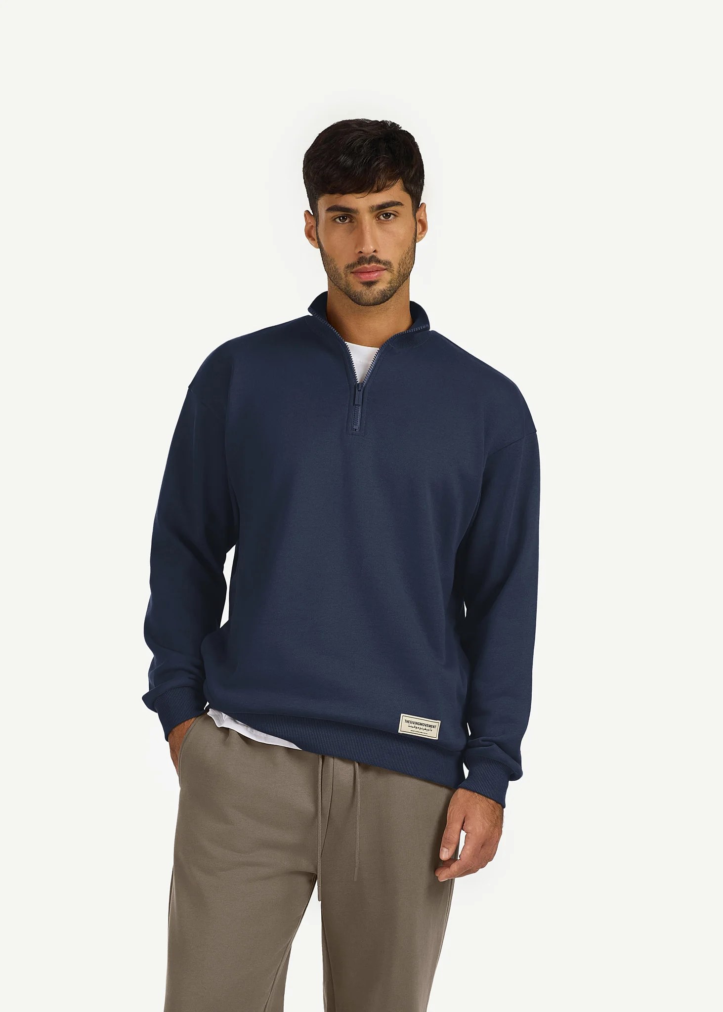 Oversized Half Zip Sweatshirt